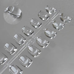 Flat Back Short Round Square Nail Tips For Color Display x 160pcs