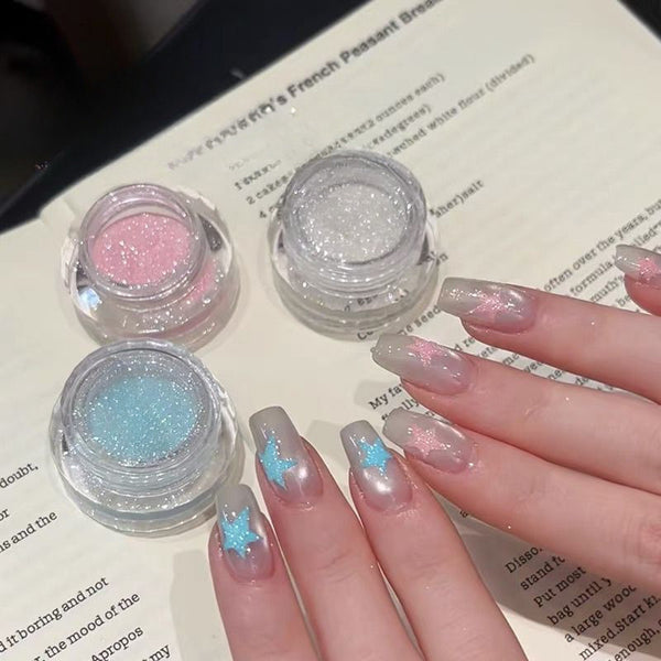 Sugar powder Diamond Dust Nail Art – Ultra-Sparkly Star-Dust & Crushed Diamond Effect