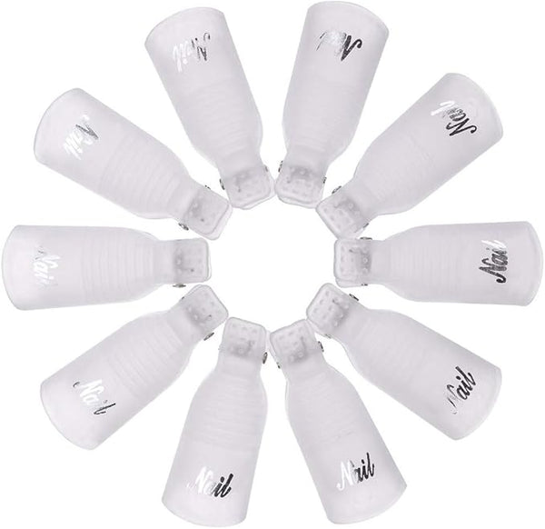 10 Pcs Nail Art Acrylic Nail Polish Remover Clip Cap