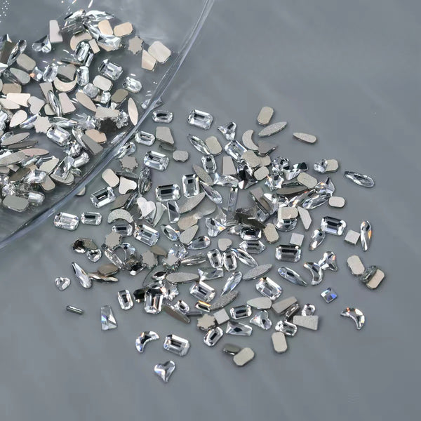 Flat Back Mini Shapes / Colors Nail Decors Arts Crystal（2-4mm/50pcs around）