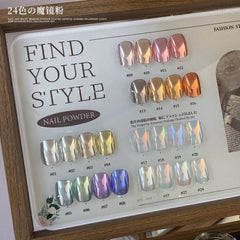 Chrome Powder Set With Sample Book 24 Colors