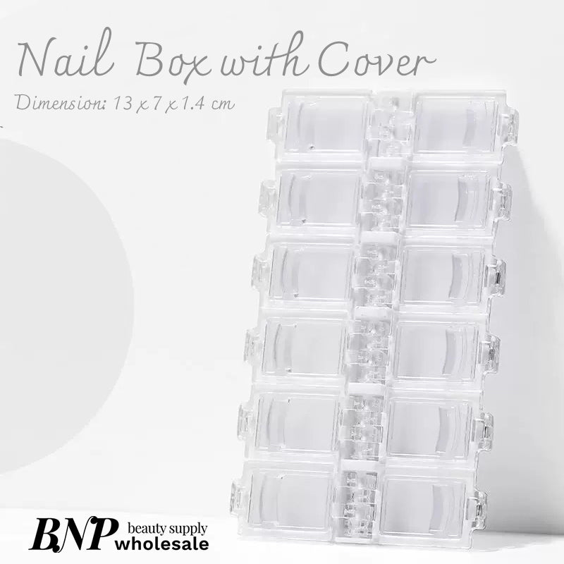 Nail Decor Storage Box 12 slots (4 Colours)