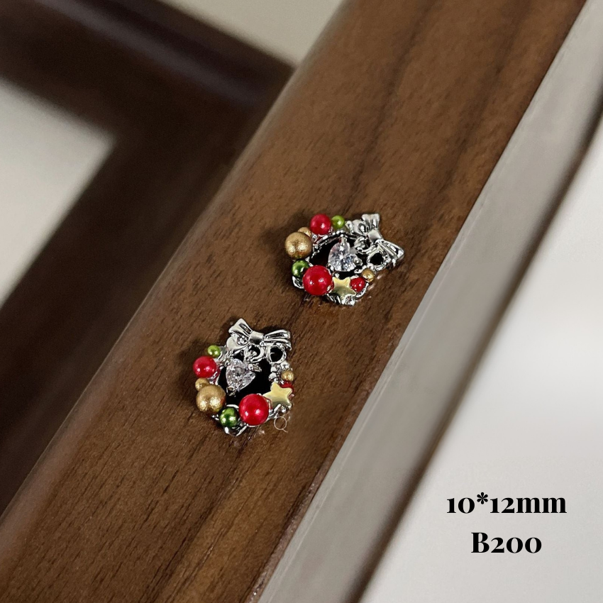 Christmas Ornament Nail Charm Decoration 2pcs