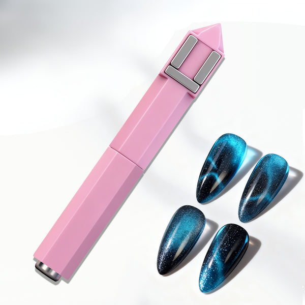 4 in 1 Cat Eye Nail Magnet, Versatile Magnet Tool for Cat Eye Gel Polish Rhombus Multifunctional Accessories