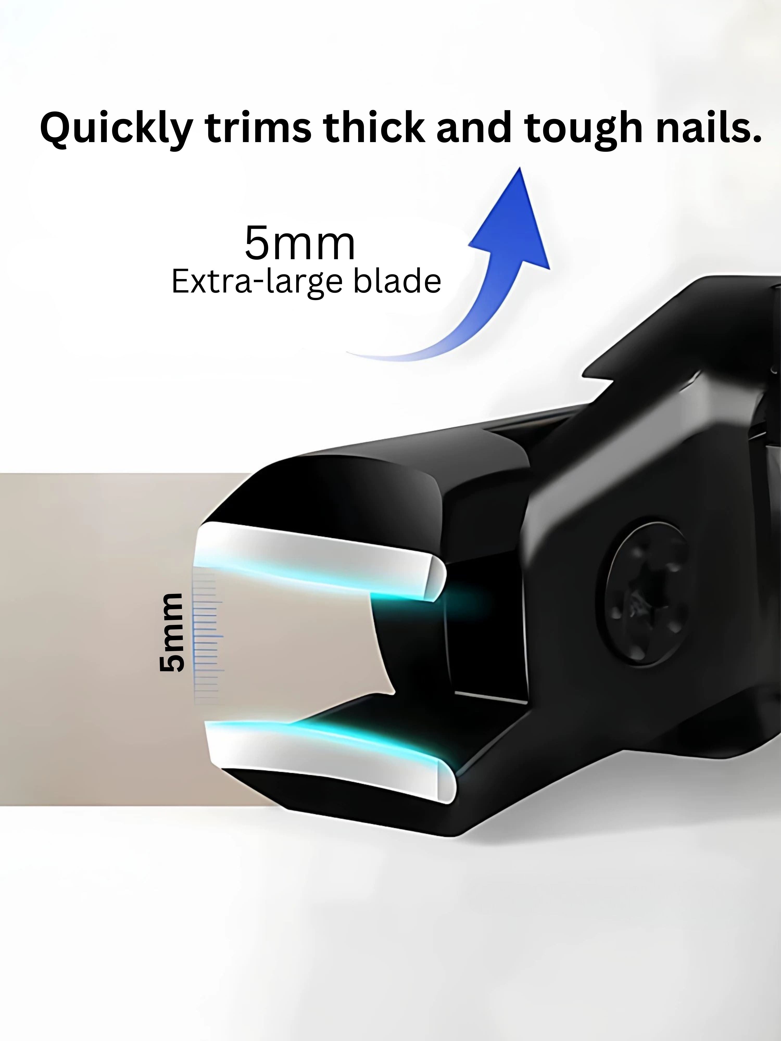 Wide Opening Head Nail Clippers Thick Toenails with Anti-Splash Design