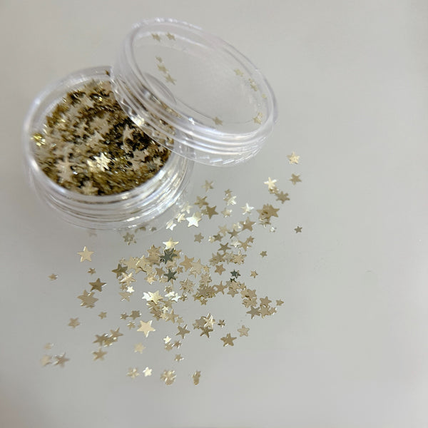 Nail Glitter Mini Stars mix size (4 Colours)