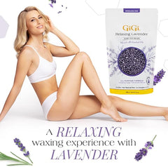 GiGi Hard Wax Beads for Hair Removal 14 oz Relaxing Lavender