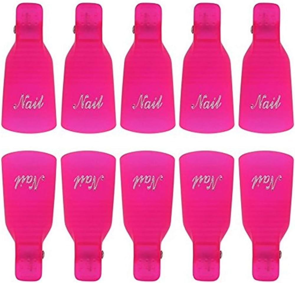 10 Pcs Nail Art Acrylic Nail Polish Remover Clip Cap