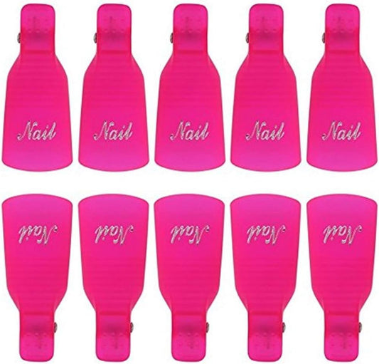 10 Pcs Nail Art Acrylic Nail Polish Remover Clip Cap