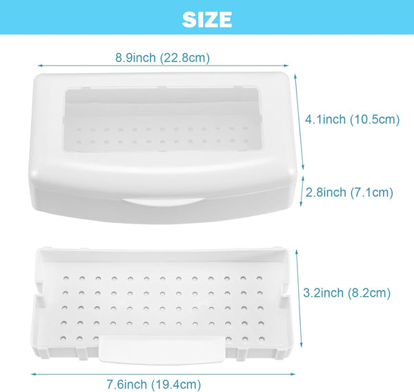 Manicure Nail Tools Lash Tweezer Sterilizer Disinfecting Tray Box Plastic