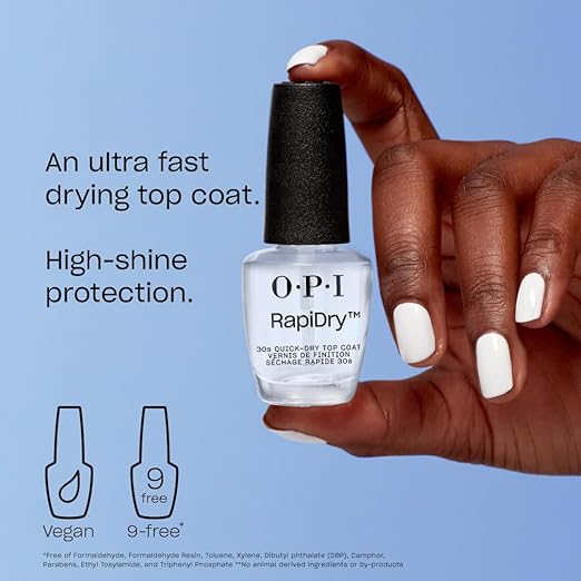 OPI RapiDry Nail Polish Top Coat | Quick Drying Top Coat | Quick Dry, High Shine & Glossy, Protects Nails
