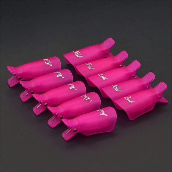 10 Pcs Nail Art Acrylic Nail Polish Remover Clip Cap