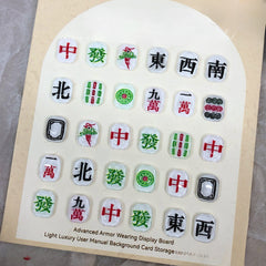 New Mahjong Crystal Nail Art Accessories New Year Chinese Style Nail Accessories