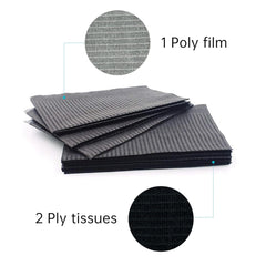 Disposable Dental Bibs 13"x18"（125Pack) 3 Ply Waterproof Tattoo Bib Sheet for Patients - Dentist or Medical Tray Cover and Nail Table Cover Supplies