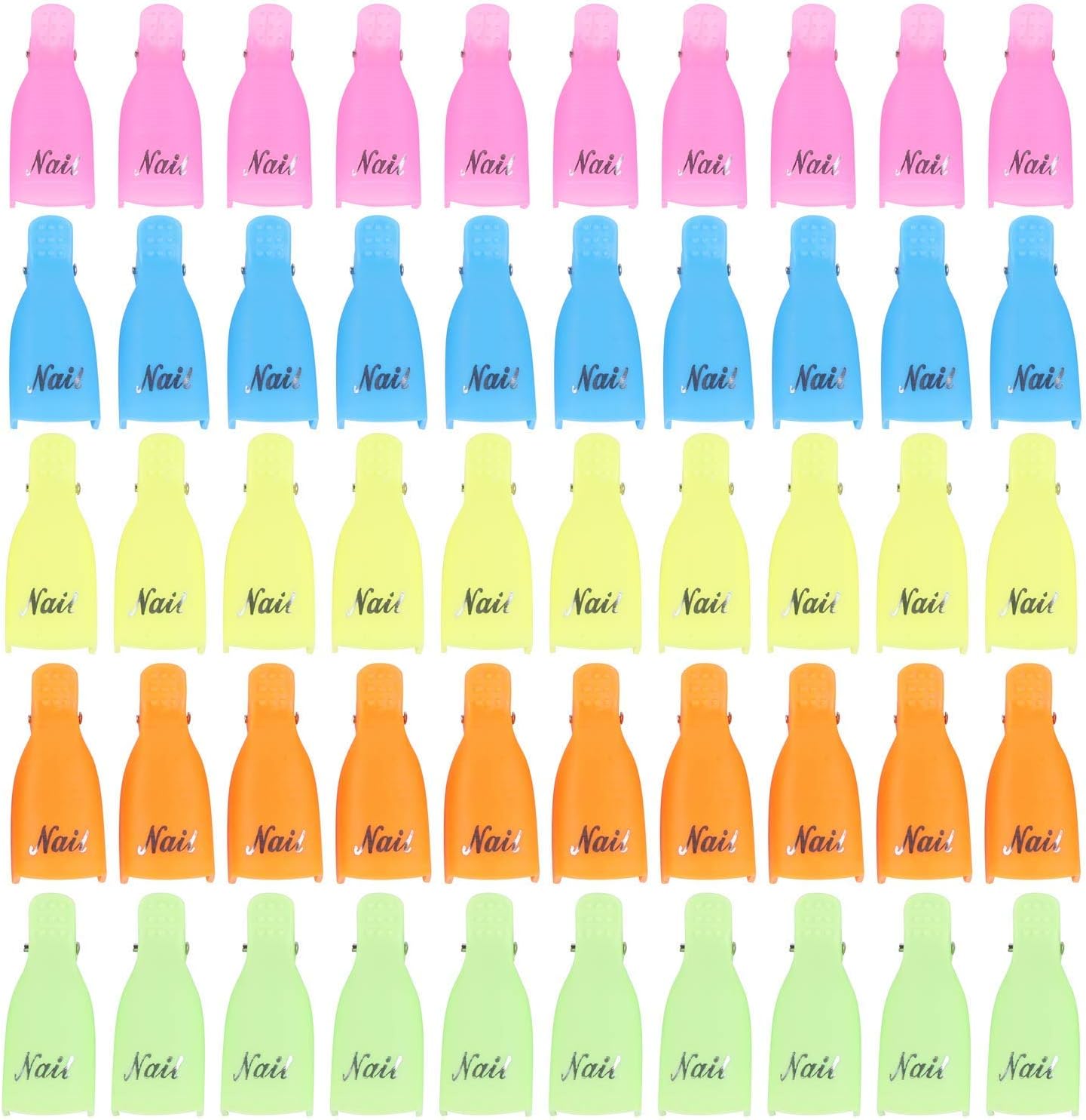 10 Pcs Nail Art Acrylic Nail Polish Remover Clip Cap