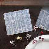 3D Mix Bows Nail Stencils Silicone Molds Carving Bow Knots Design Template Art Accessories Tools for Charms Art Decorations