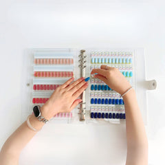 Magnet Blank Nail Organizer Storage for Manicurist, Professional Nail Color Chart Display Book Sample for Gel Polish Nails (120/180)