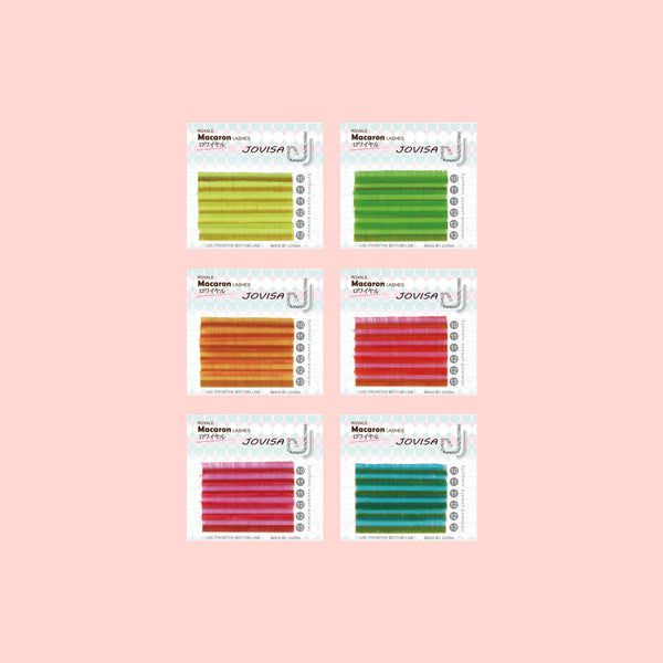 [Jovisa] Macaron Lashes 0.07 Mix Length｜Neon Series