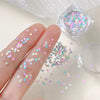 Macarons Nail Glitter Mini Stars Hearts mix style