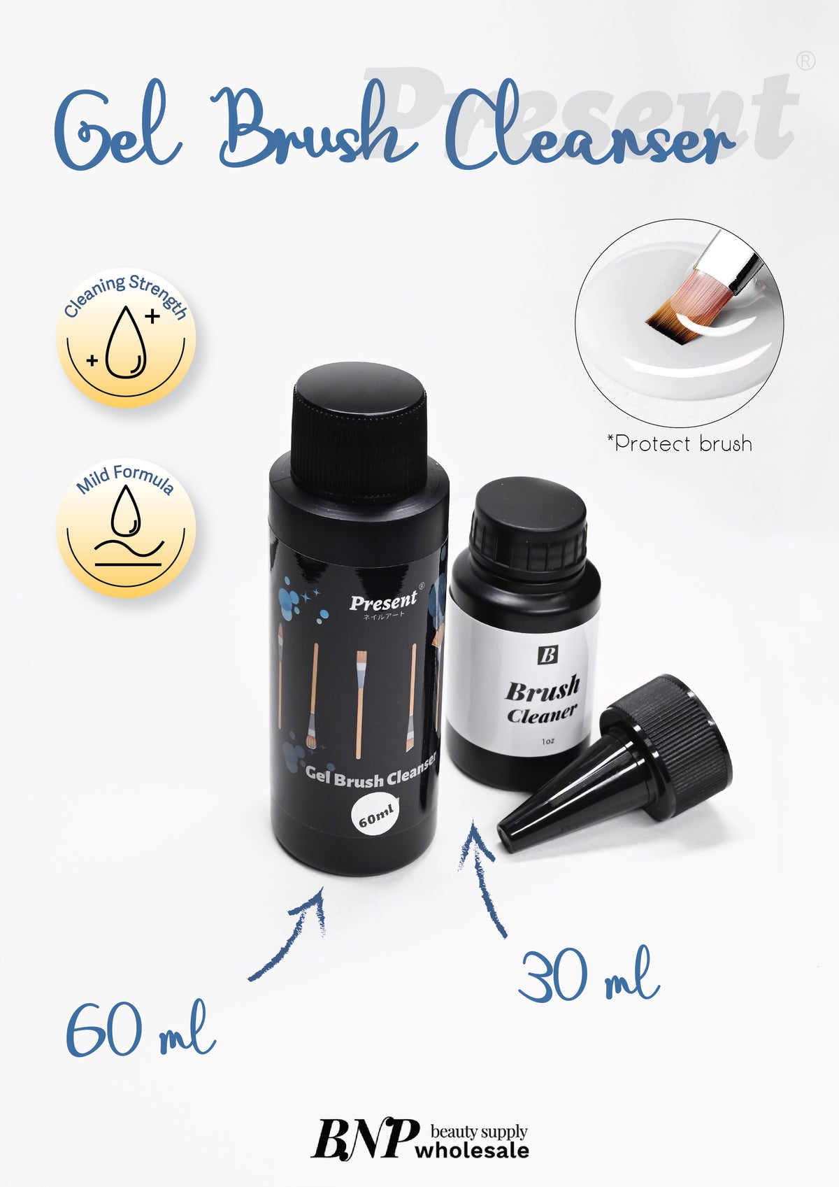 Present Gel Brush Cleanser (60ml/30ml)