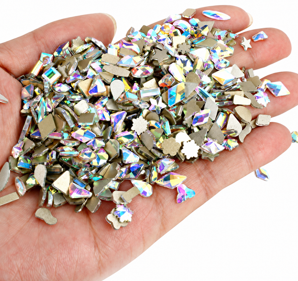 Mixed Shape Flat Back Rhinestones Crystal | 100pcs Pack