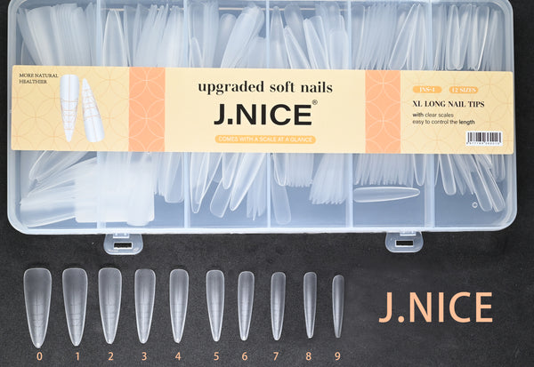 [J.NICE] Upgraded Soft nail tips 240pcs/Box