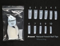 [Present] French Natural Nail Tips (50 pieces/pack)