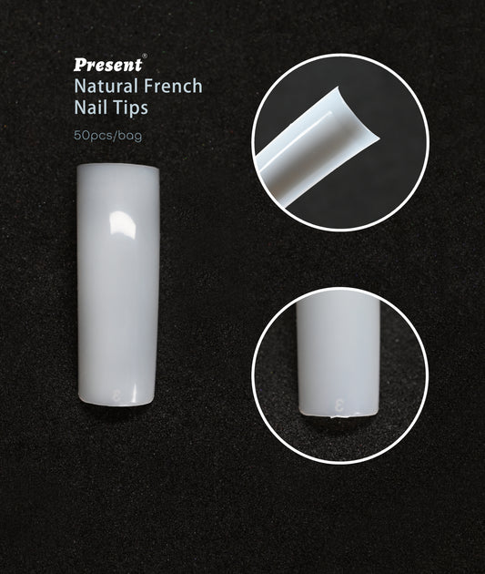 [Present] French Natural Nail Tips (50 pieces/pack)
