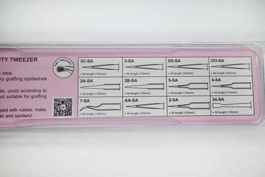 Pointed/Flat Fine Tweezer - Stars Color 5-SA/34-SA