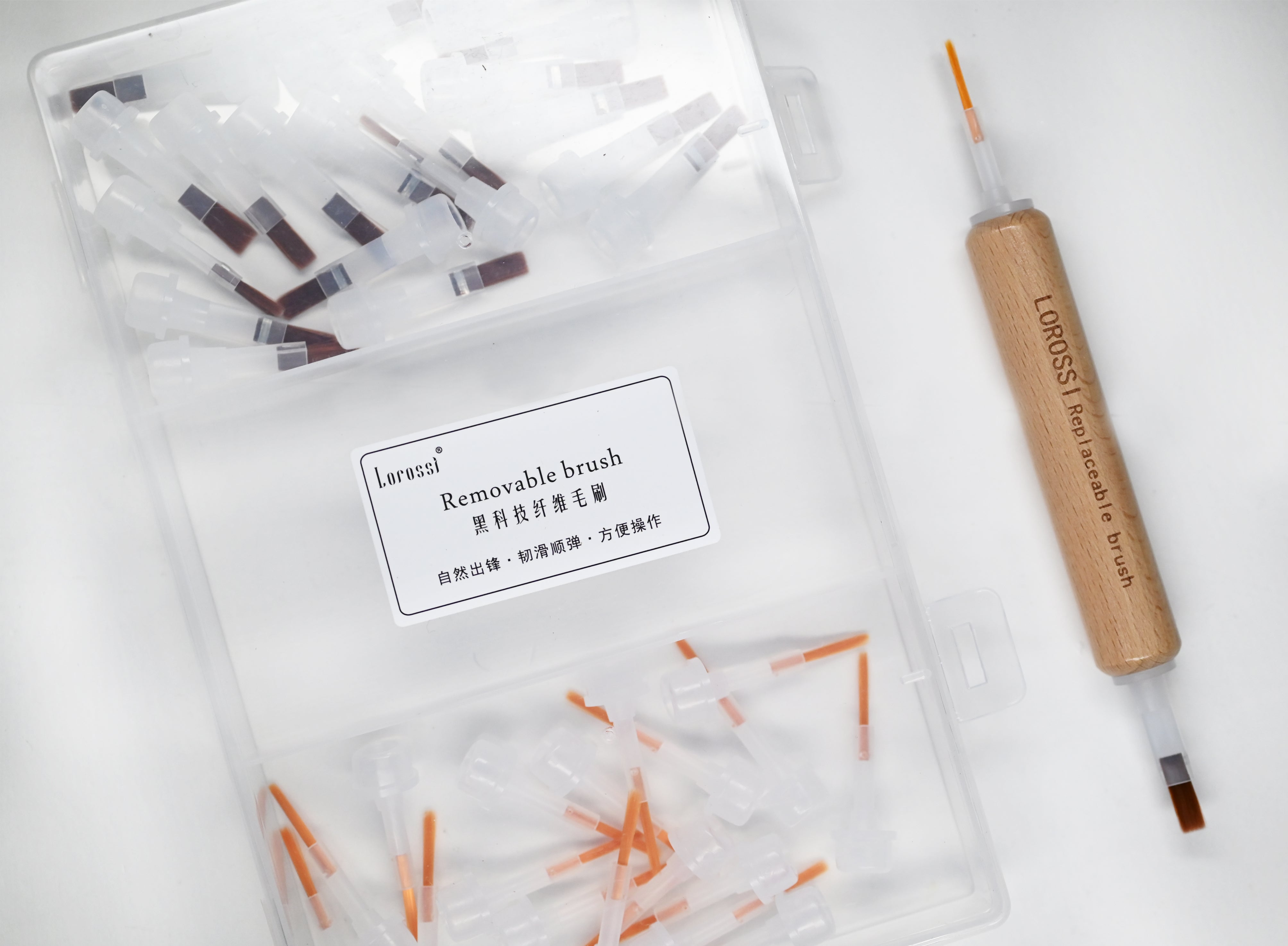 Double End Replaceable Nail Brush  (with 40pc refll)