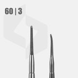 [Staleks] Pedicure toenail file EXPERT 60 TYPE 3 (straight nail file and file with a bent end)