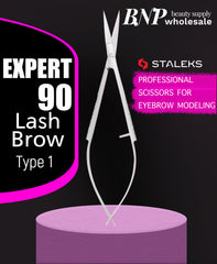 Staleks Professional Micro Scissors for Eyebrows Modeling Expert 90 Type 1