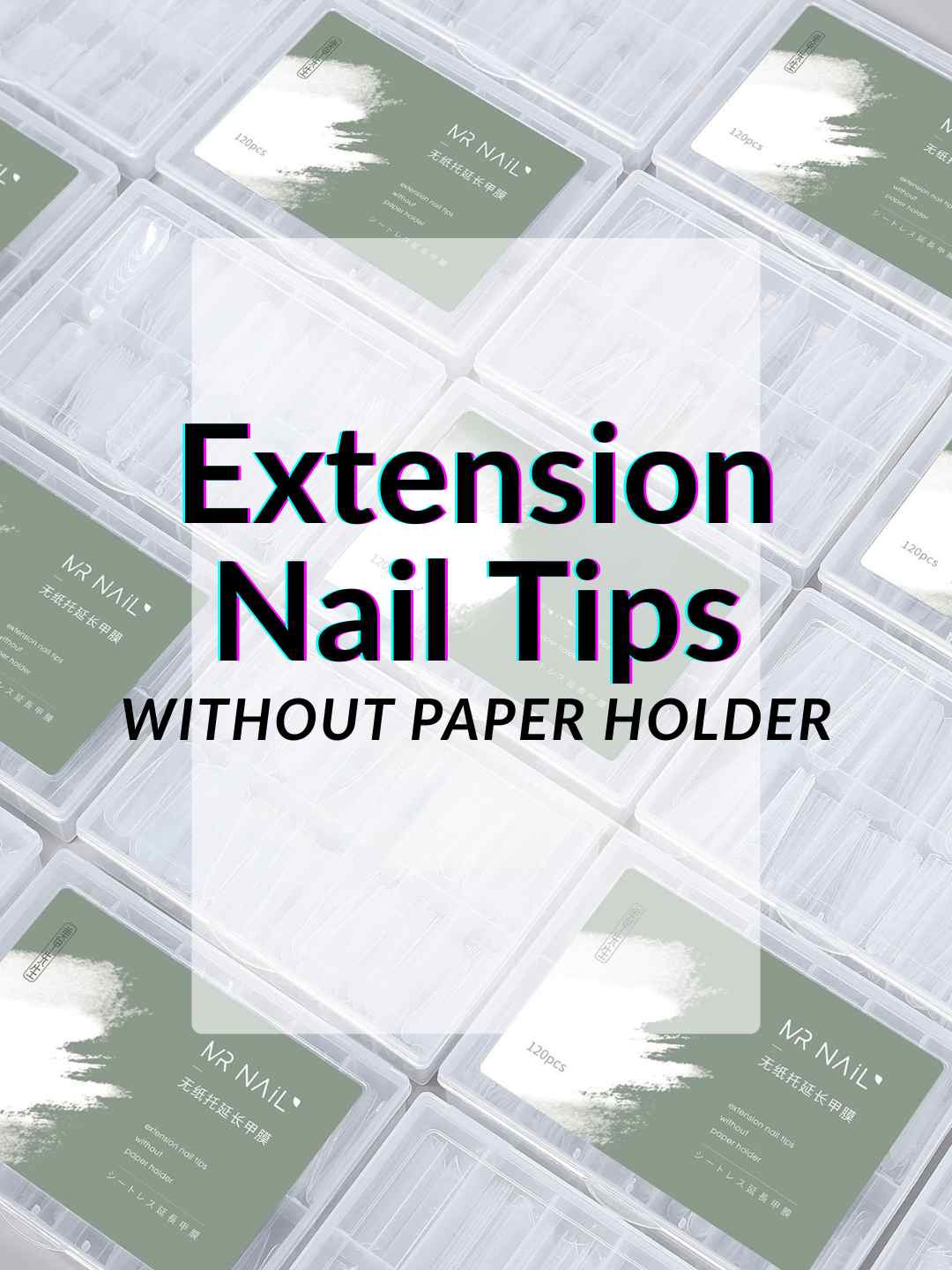 [MR NAIL] Sandwich Poly Gel Dual Forms Extension Nail Tips Without Paper Holder(Bottom 120pcs+Top 120pcs) W557
