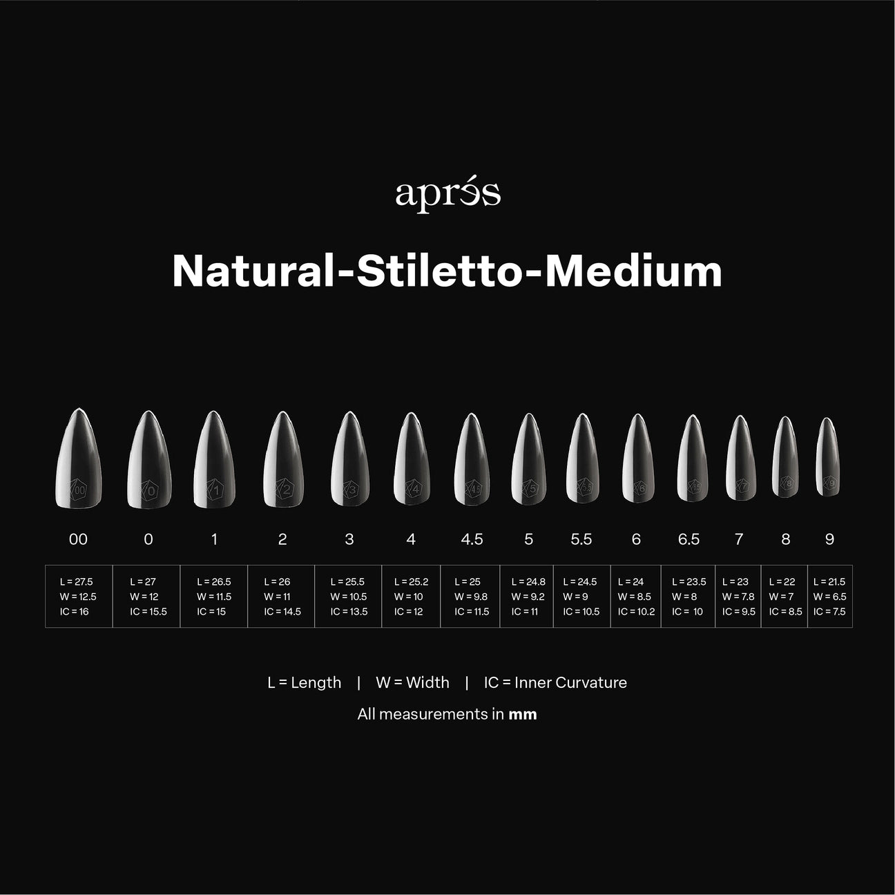 Aprés GEL-X® Natural Stiletto Box of Tips 280/600pcs