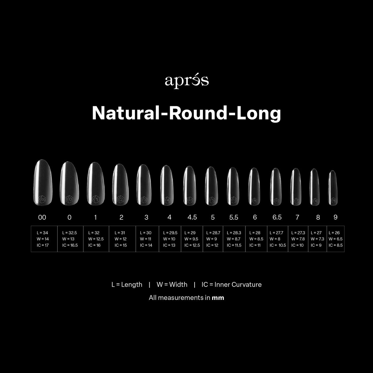 Aprés GEL-X® Natural Round Box of Tips - Mini (280pcs)