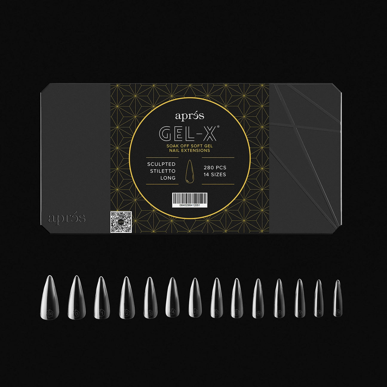 Aprés GEL-X® Sculpted Stiletto Box of Tips - Mini (280pcs)