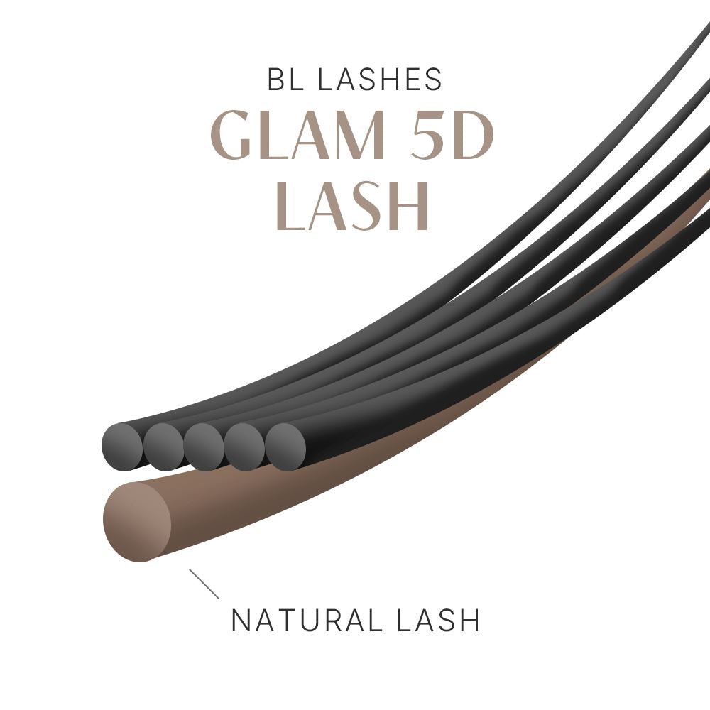 BL Lashes Glam 5D Lash D curl 0.07 Mix Length