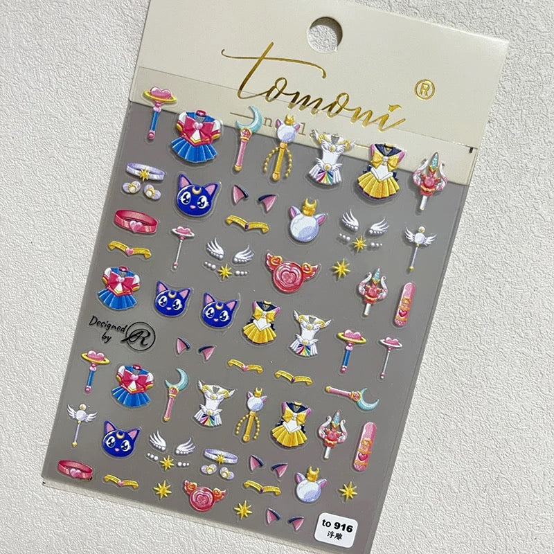 [generic] Animation characters Nail stickers (10 styles)