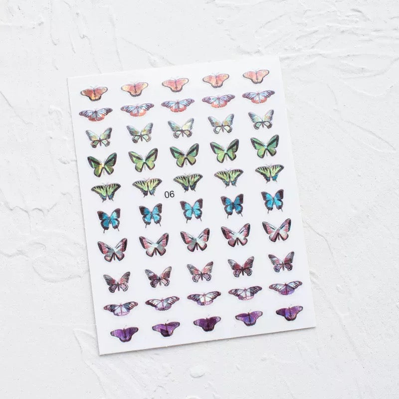 Butterfly Characters Nail stickers (5 styles)