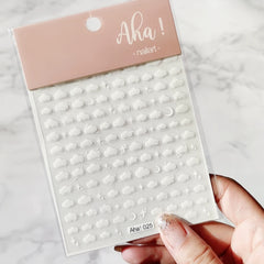 [generic] White Nail stickers (8 styles)