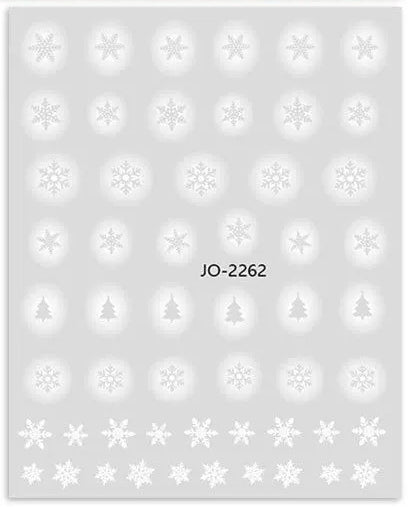 [generic] White Nail stickers (8 styles)