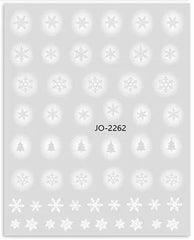 [generic] White Nail stickers (8 styles)