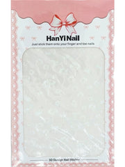 [generic] White Nail stickers (8 styles)