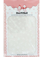 [generic] White Nail stickers (8 styles)