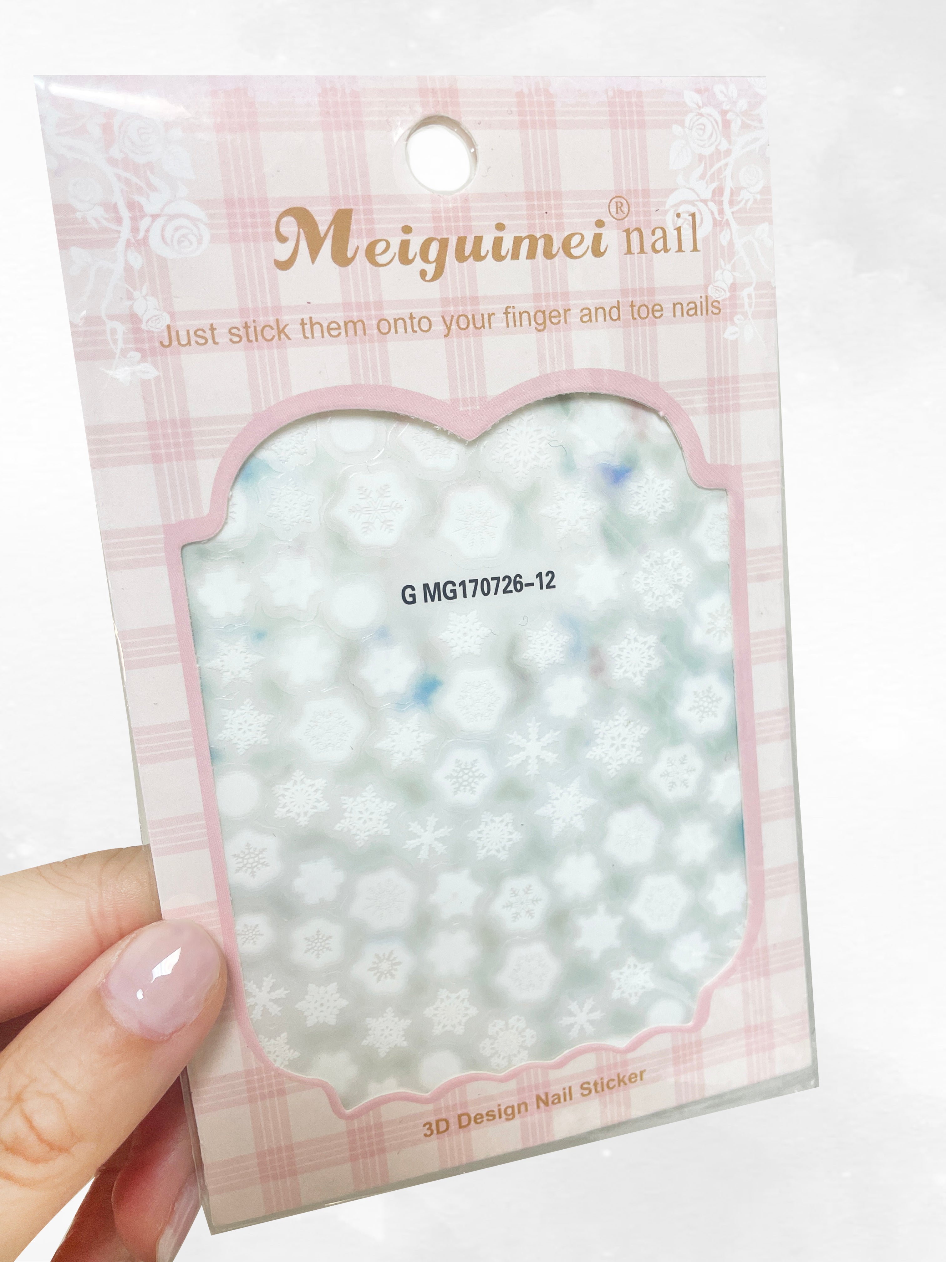 [generic] White Nail stickers (8 styles)