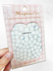 [generic] White Nail stickers (8 styles)