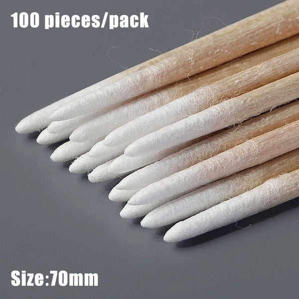 Wooden Cotton Cleansing Swab(100pcs)