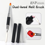 Dual-Ended 2 in 1  Nail Brush & Spatula Tools