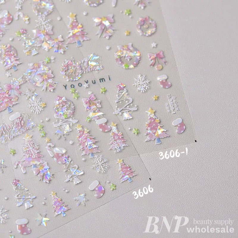 [generic] Christmas Nail stickers (36 styles)