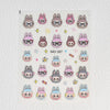 5D Labubu Zimomo Popmart Nail Art Stickers 5 types